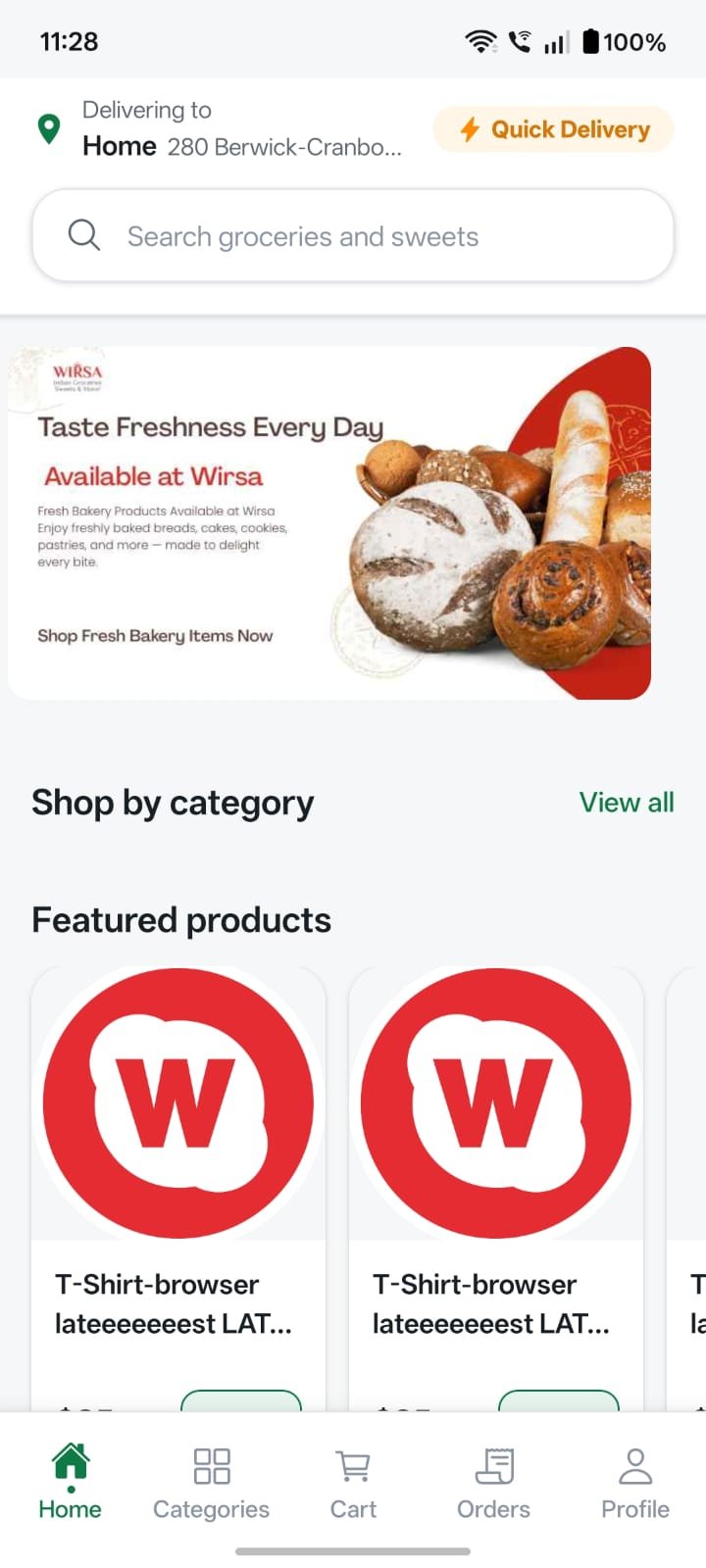 Wirsa home screen